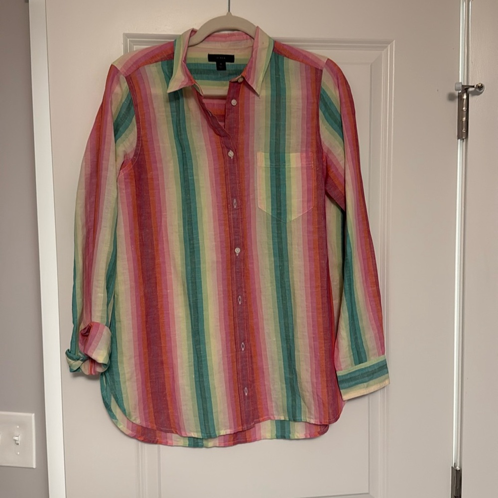 JCrew button down linen shirt